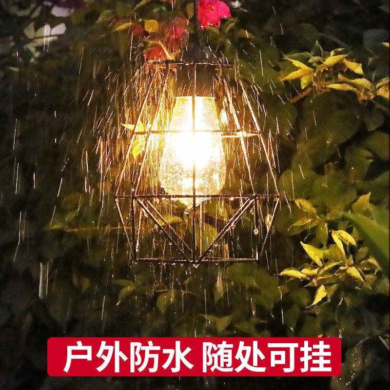 E颖太朗阳能吊灯户YL008-3A外防水庭院花园用栅栏伞架家挂灯超亮L