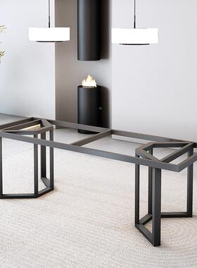 现轻9689奢货桌腿支石架不锈钢脚办公餐桌桌桌架岩板茶桌底座大理