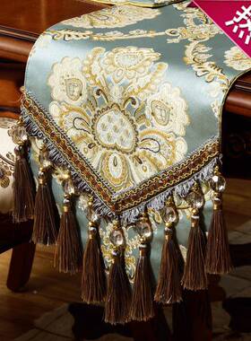 电桌旗式感式餐桌布艺欧套装轻奢茶几美78345旗视柜垫奢华