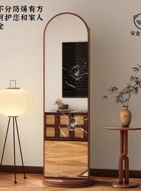 全移身镜落地家穿用杂志书架旋转储物60143一体试衣镜旋转衣镜立