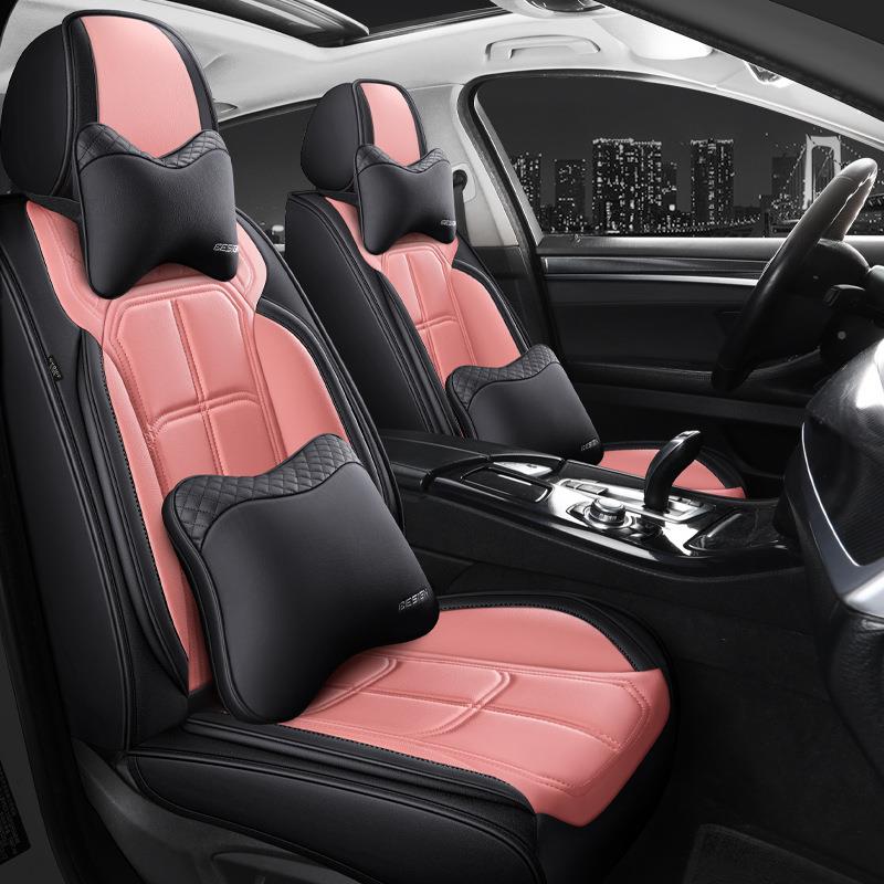 汽车坐垫四季座用亚麻布PIW专艺座椅通套网红全包围座套冬季冰丝