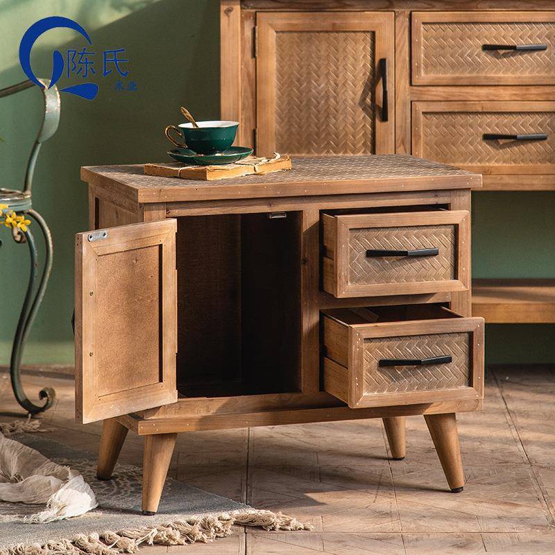 实床木头柜卧室斗柜收纳柜主床尾客储物柜靠LLR卧墙大厅容量置物