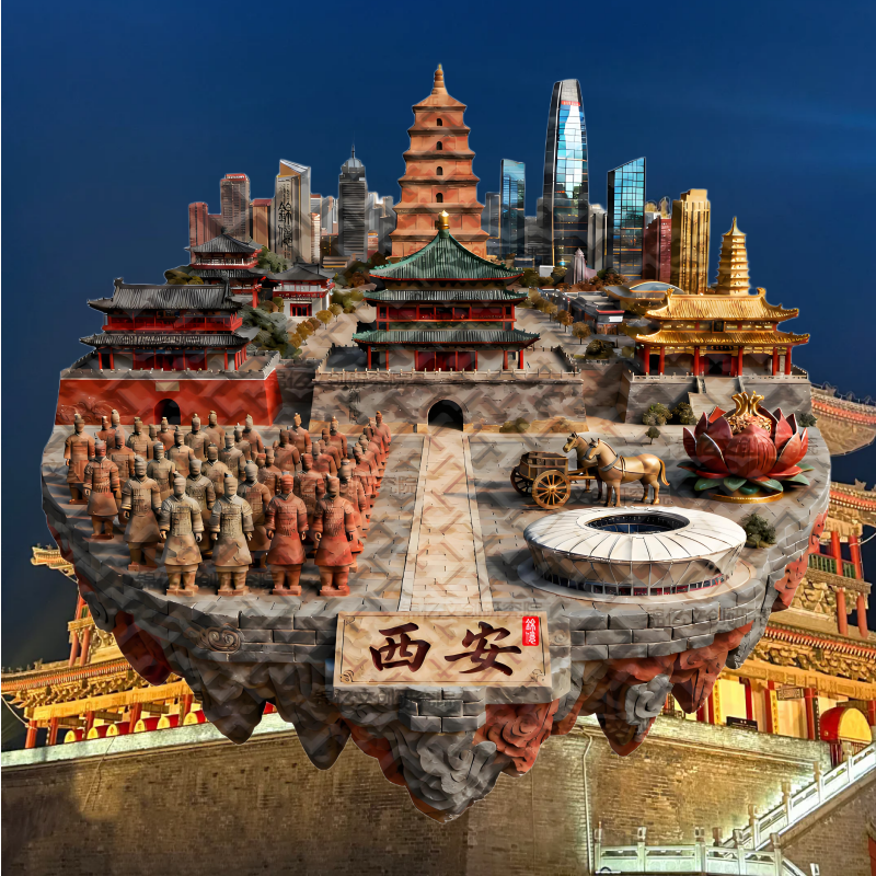 西安冰箱贴陕西旅游城市景点