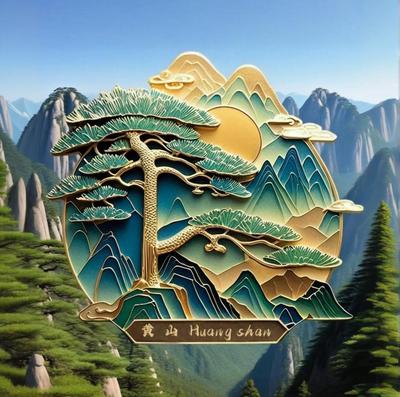 安徽黄山迎客松冰箱贴