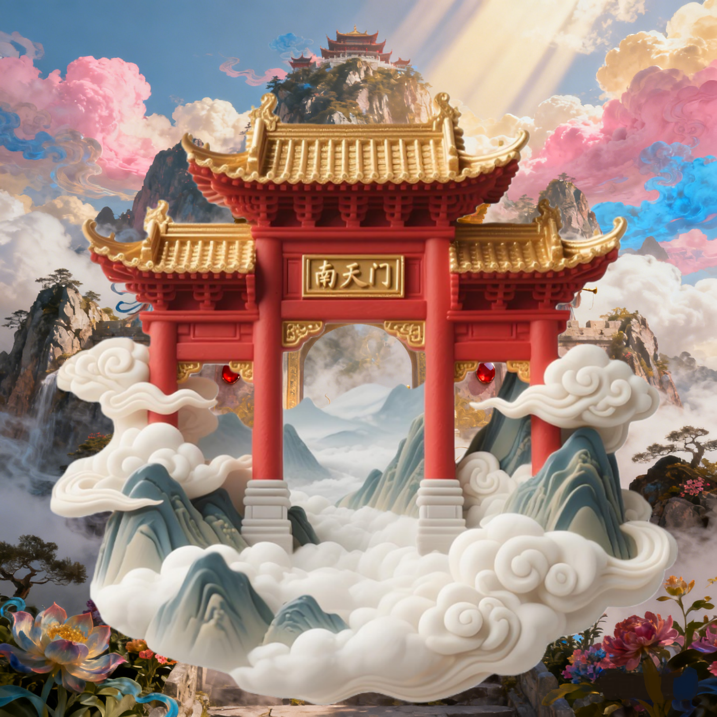 西游记南天门冰箱磁贴