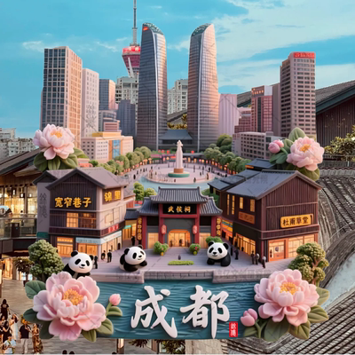 成都冰箱贴四川旅游城市网红