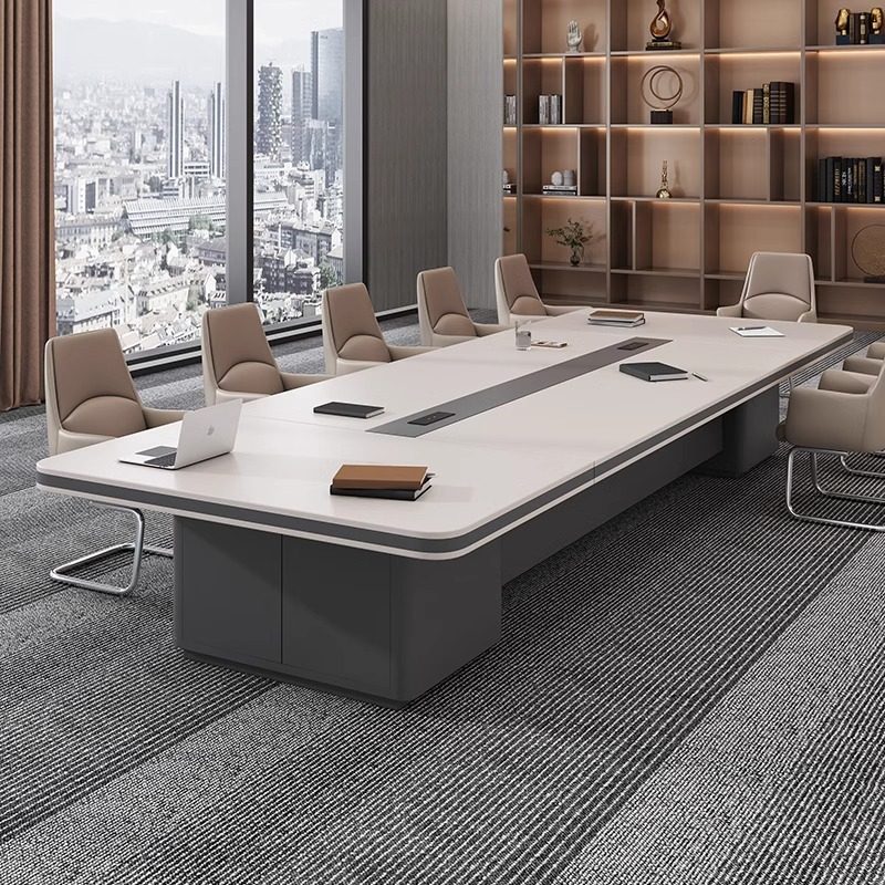 大型会议桌长桌简约现代多人开会桌办公室洽谈桌椅组合培训桌长条