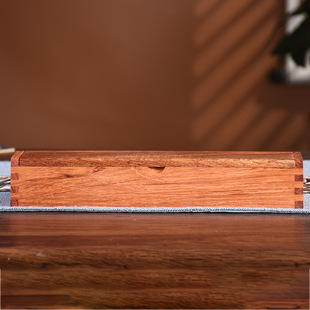 花梨实木筷子盒带盖家用装筷子勺子叉子收纳盒厨房餐厅防尘筷子笼