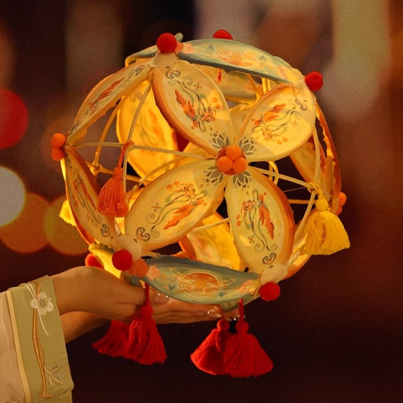 新年古风竹编绣球灯笼传统非遗滚灯材料包儿童舞蹈道具diy中式,节庆用品/礼品,灯笼,淘宝优惠券,粉丝福利购,淘宝优惠卷