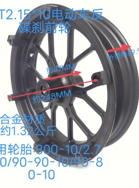 MT2.15*10寸-300-10电动车反碟铝合金前轮/009A8A8LA9A11007电动