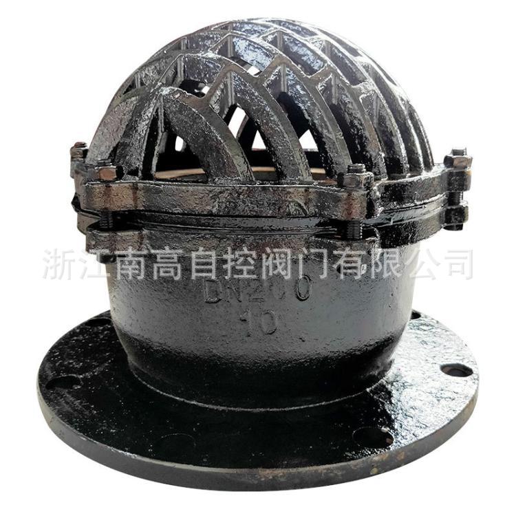 法兰底阀H42X-25C球墨铸铁铸钢材质水泵用吸水底阀南高销售