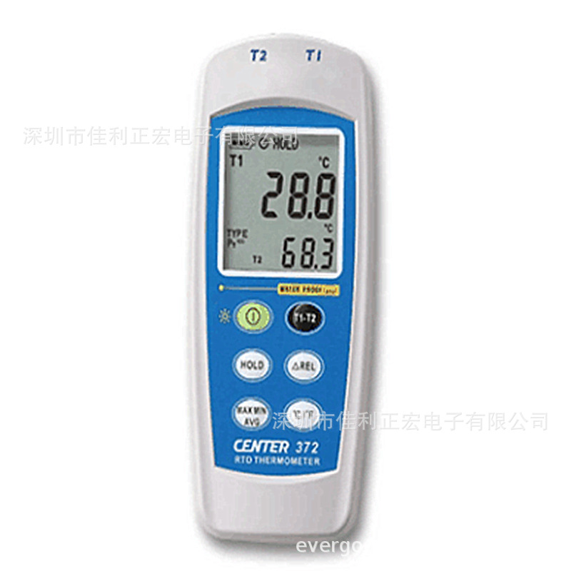 群特CENTER-372防水温度计双通道温度表