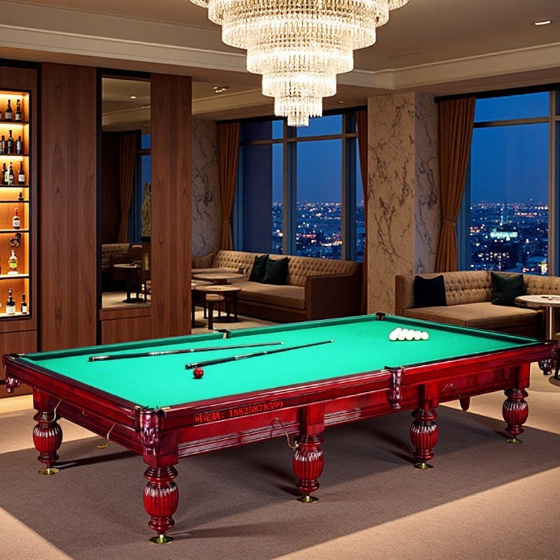 俄式台球桌 标准型商用中式黑八青石板钢库桌球台俱乐部球桌台球