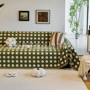 2025新款沙发巾四季通用坐垫子高级感沙发盖布巾田园风绿色