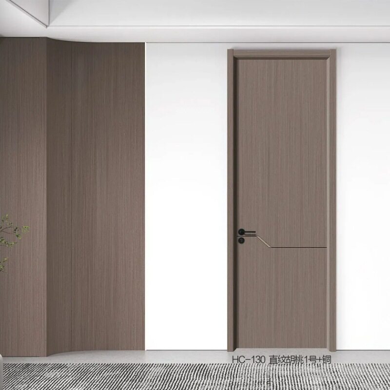 免漆碳晶实木隔音防潮卧室门