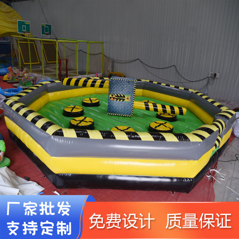 户外广场公园摆摊娱乐项目充气旋转跳跳机充气大转盘蹦床设备厂家