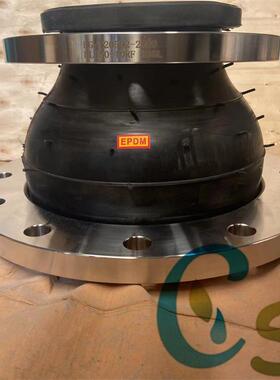 变径橡胶软连接DN200*100法兰式橡胶膨胀节偏心变径橡胶接头