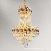 轻奢后现代水晶吊灯家用大气餐厅吊灯客厅灯具别墅酒店售楼部吊灯