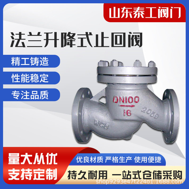 H41H-16C/25C 铸钢升降式止回阀 单向阀逆止阀 水平安装防逆流