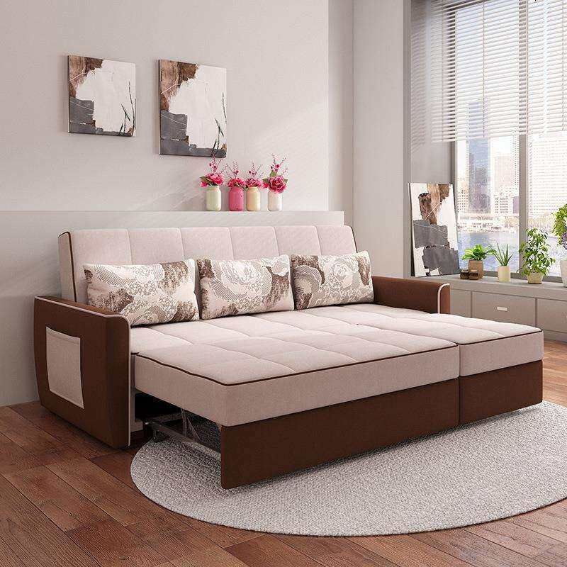 多功能沙发床两用小户型客厅北欧折叠直排可拆洗布艺沙发床