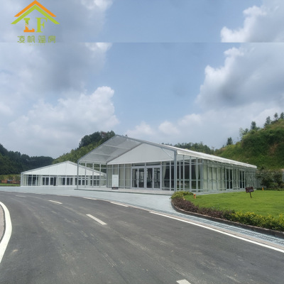 广州篷房厂家热销户外装配式铝合金活动篷房 人字形餐厅篷房tent
