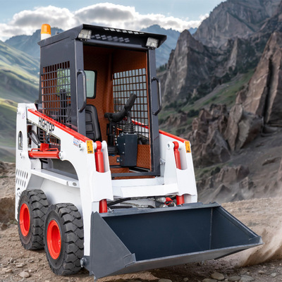 海拓25型轮式小型滑移装载机 建筑工程推土运土小铲车 出口加拿大