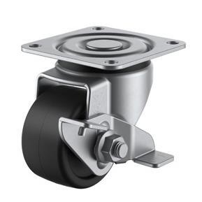 D50 CPN02 NW脚轮 50J 五金单刹2寸导电尼龙孔距50