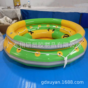 充气双层五人皮筏子三管六人圆筏水上乐园大峡谷设备专用冲浪漂流