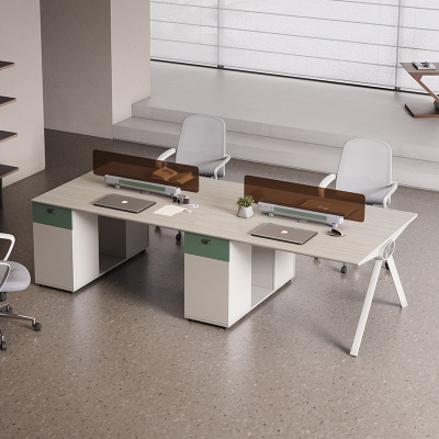 财务办公桌员工桌椅组合公司4人位6双人简约办公桌子办公室职员桌