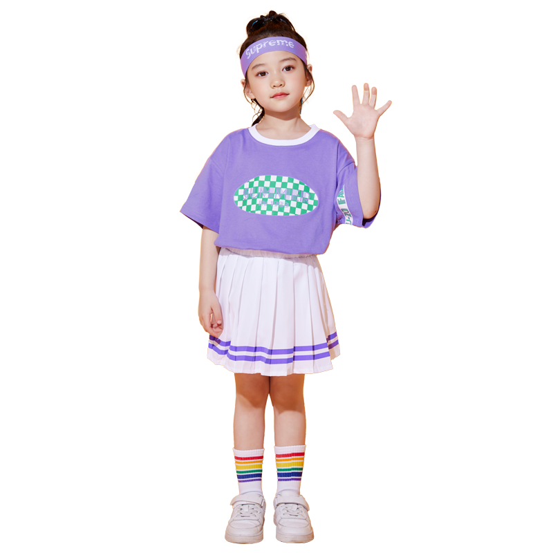 儿童啦啦队服装男女运动会演出服