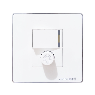 锦迈暗装86型一开双控调光器家用灯泡单开双联开关带无级调光开关