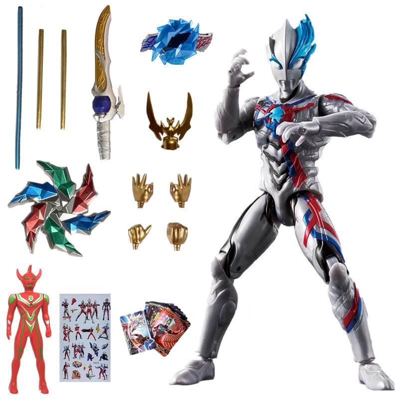 SHF 울트라맨 제로 샤이닝 장난감 궁극적인 샤이닝 골드 조인트 움직일 수 있는 그림 블레이저 인형 모델