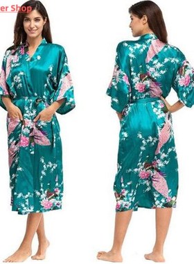 Silk Kimono Robe Bathrobe Women Satin Robe Silk Robes Night