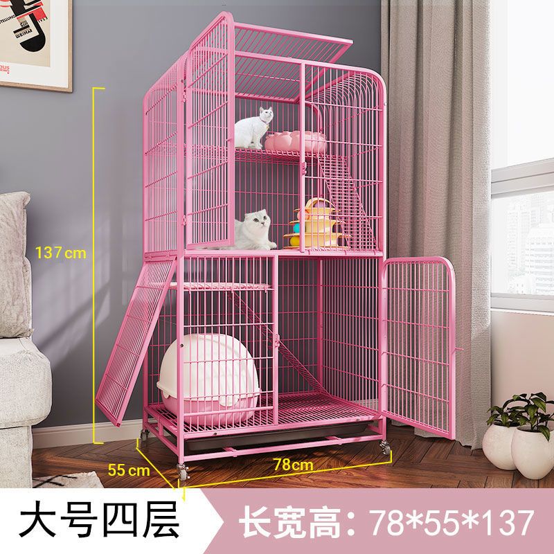 猫笼子猫别墅家用室内带厕所一体超大自由空间两层猫咪窝猫屋猫舍