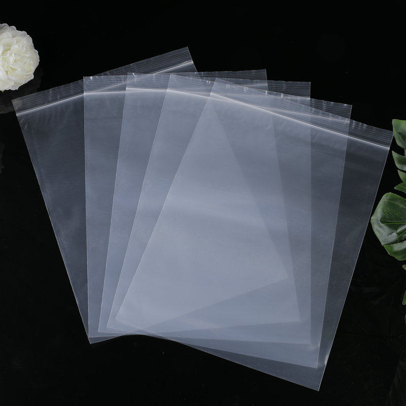 现货pe双面8丝35*45cm封口袋透明自封密封袋100个/包可定印刷logo