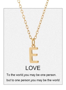 A-Z 26 Letter Womans Pendant Gold color Name initial Neckla