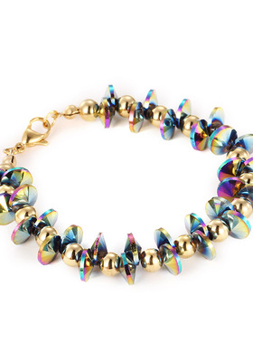 极速外贸彩色水晶串珠手链欧美时尚情人节礼物速卖通爆款生日礼品