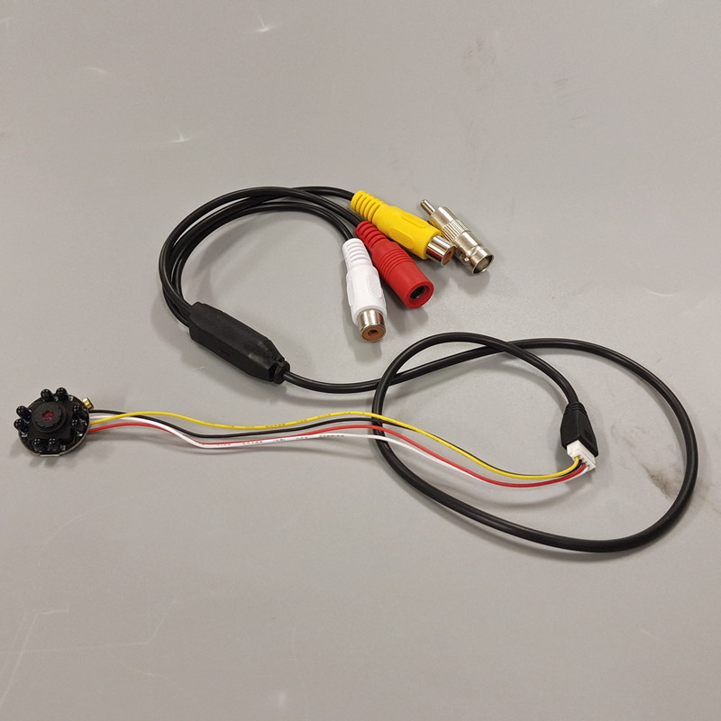 8灯夜视模拟监控摄像头AV头CVBS信号老式摄像机红外视频模组无壳