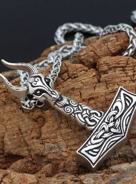 -New Viking Claw Thor Hammer Pendant Neckl Mens Jewelry