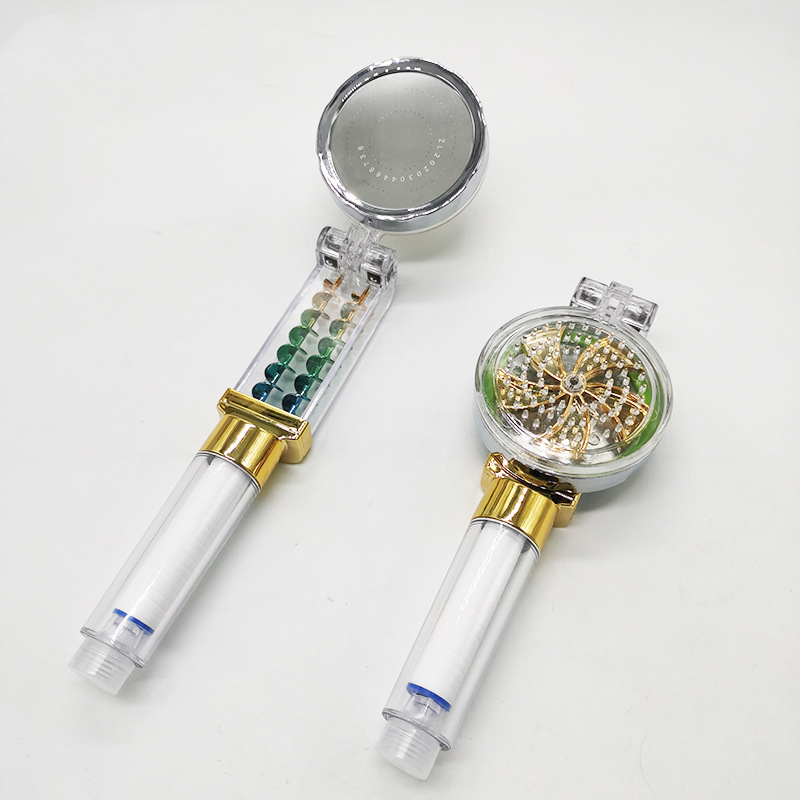 New Turbo Propeller Water Saving Shower Head and Holder High