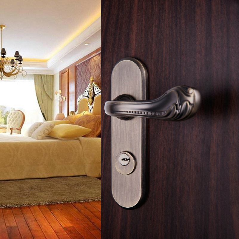 。德国鸿瀛欧式门锁 仿古房门锁 美式复古青古铜门锁 室内门执手