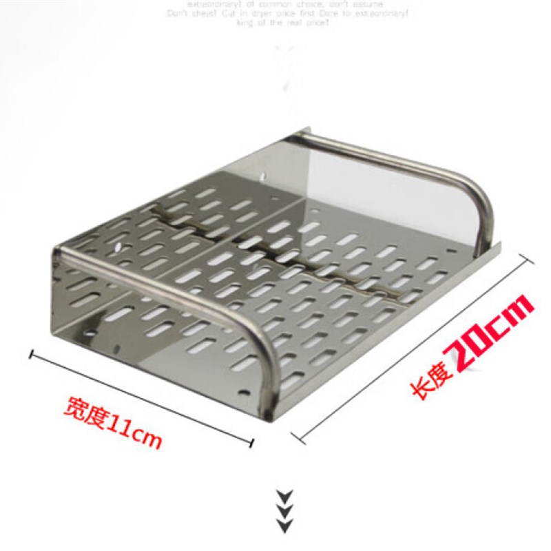 新品长15cm25cm浴室厨房置物架壁挂式化妆室收纳单层架不锈钢30cm