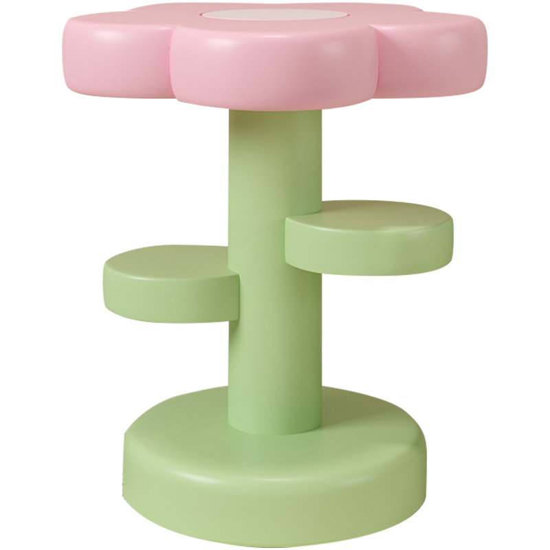 网红家用茶几客厅现代奶油风小户型桌子沙发边角几花朵小圆桌摆件