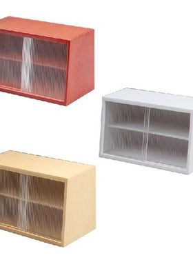 1/12 Model Display Cabinet Simulation Wooden Dish Cupboard