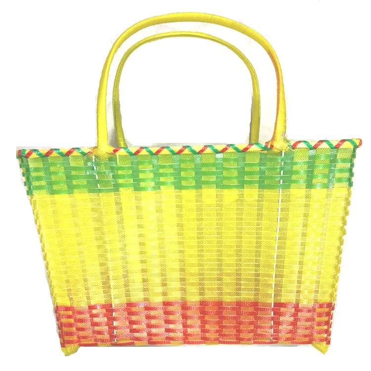 购物篮收纳篮打包带编制蓝塑料编织篮菜篮子特大号 大号包邮24省