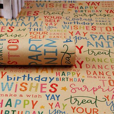 Cowhide wrapping paper Bouquet gift paper Birthday gift pape