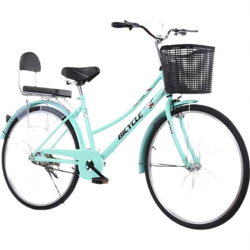 凤凰实心胎自行车女式轻便成人男免充气学生淑女单车成年通勤车