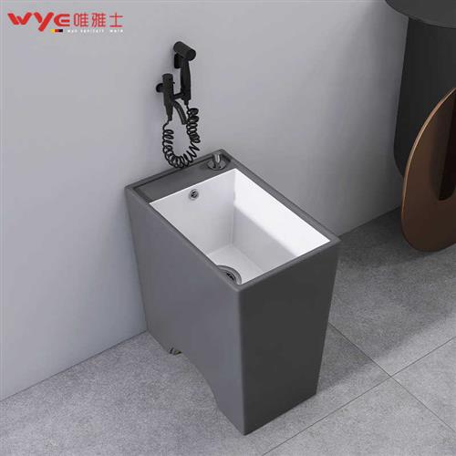 拖把池家用小户型窄长化妆室洗拖布池阳台极窄墩布池小号洗拖把盆