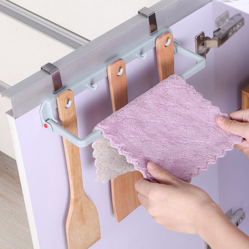 极速Cabinet door hanging type foldable hook kitchen nail fre