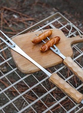 Cmping Grill Forks Stinless Steel Skewers Hot Dog Fork